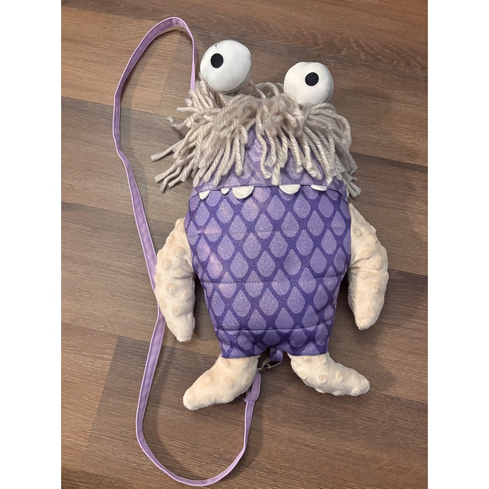 Disney Monsters Inc Boo Costume Plush Crossbody Bag Purple Monster Disguise
